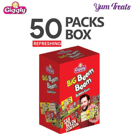 Giggly Boom Boom Chewing Gum – 50 pices