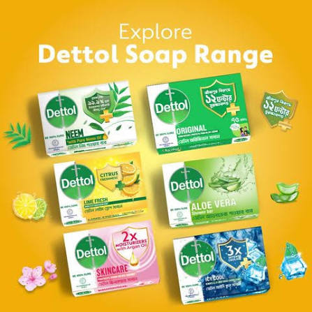 Dettol Antibacterial Soap Bar Original Germ Defence -